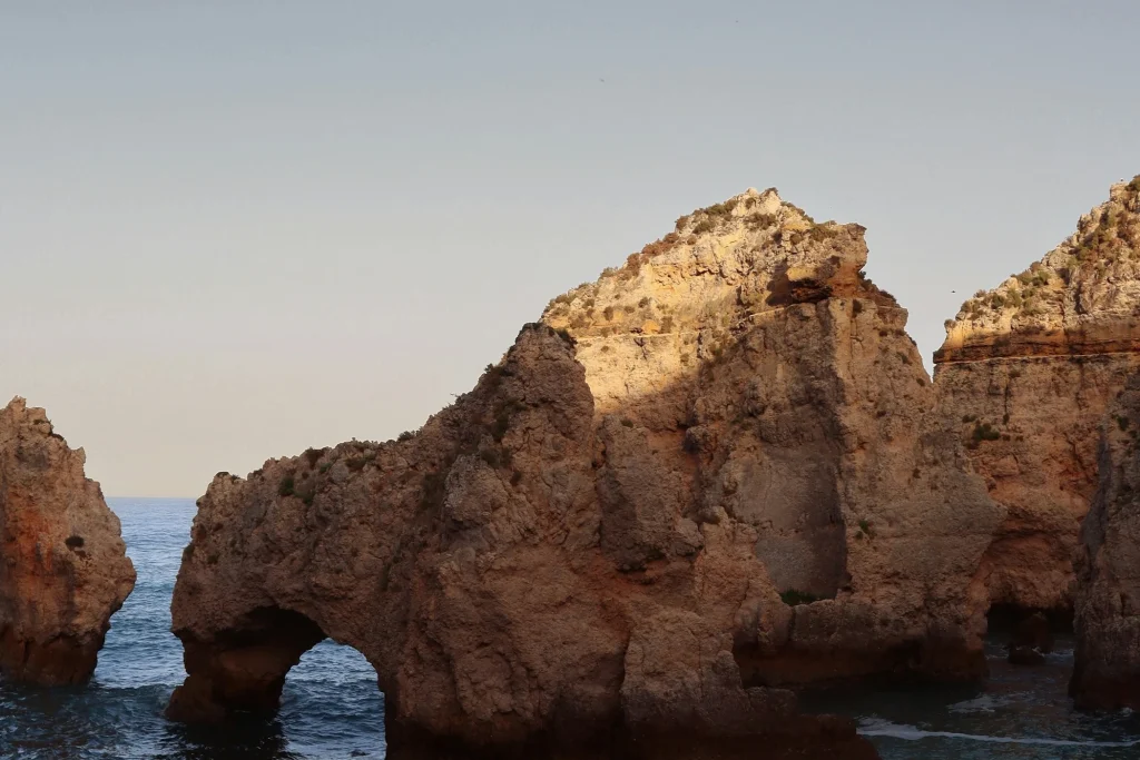 Coastal rock arch at Ponta da Piedade in Lagos, Algarve